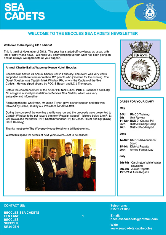 Beccles-Sea-Cadets-Newsletter--Spring-2013-edition