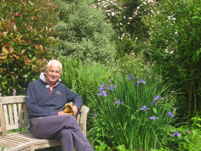David Gower in his garden. © David Gower