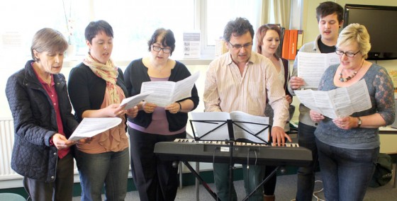 Waitrose Choir: Rob Goodrich centre