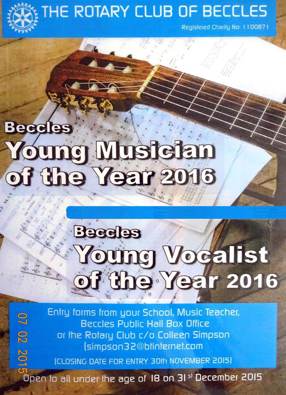 Beccles Rotary Young Musician Young Vocalist of the Year