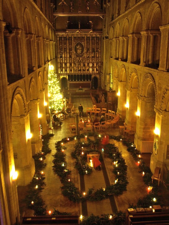 Wymondham Abbey Advent Spiral
