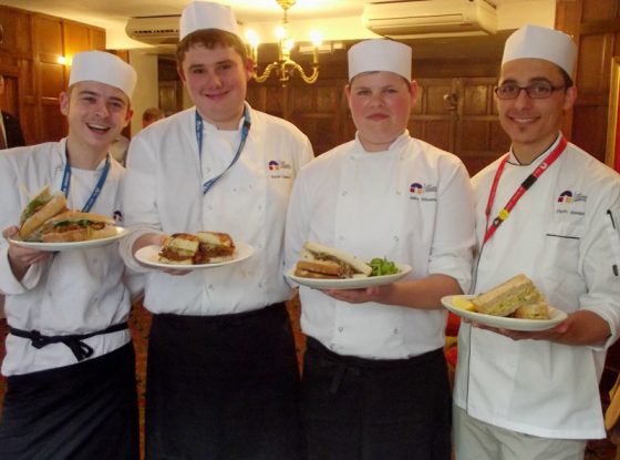 The finalists with Debut Restaurant Supervisor Florian Stoian (Ryan Gotts couldn't attend).