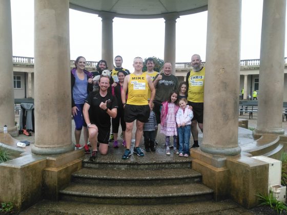 The team and supporters after the run - Credit Mike Jones