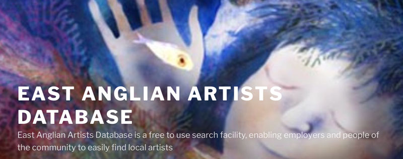 East Anglian Artists -  Community Artists Database is a free to use search facility, enabling employers and people of the community to easily find local artists.