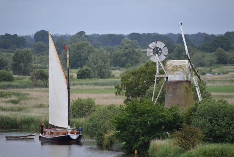 Pleasure wherry seen from How Hill – picture Richard Batson