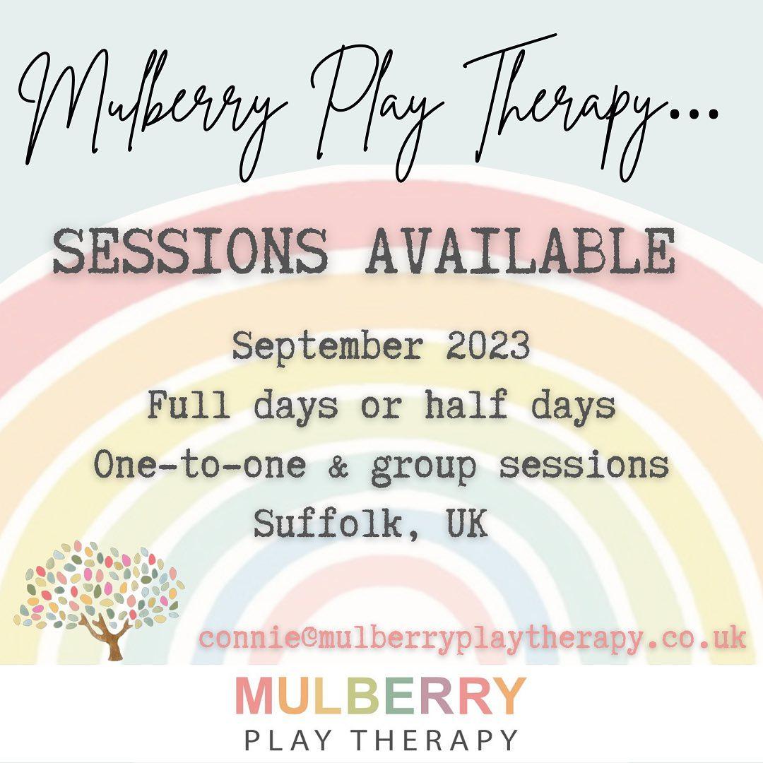 Mulberry Play Therapy sessions available in Suffolk